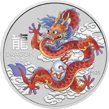 1/2 Unze Silber Lunar III Drache 2024 Rot (Auflage: 200.000)