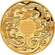 1 Unze Gold Chinese Myths and Legends Double Phoenix 2025 (Auflage: 150 | Polierte Platte)
