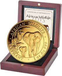 1 Unze Gold Somalia Elefant 2015 (Privymark ANA)