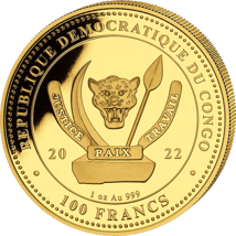 1 Unze Gold World's Wildlife Grizzly Bär 2022 (Auflage: 1.000)
