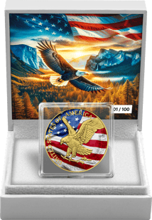 1 Unze Silber Stars & Stripes 2024 (Auflage: 100 | coloriert | teilvergoldet)