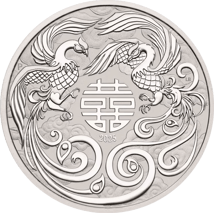 1 Unze Silber Chinese Myths and Legends Double Phoenix 2025 (Auflage: 25.000)