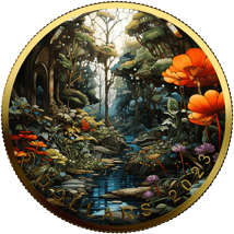 1 Unze Silber Magical Wildlife Tiger (Auflage: 50 | coloriert | teilvergoldet)