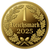 1 Unze Silber Reichsmark 2025 (Auflage: 500 | vergoldet | Polierte Platte)