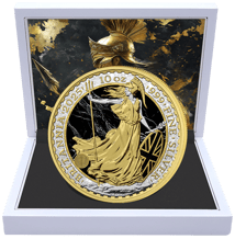 10 Unze Silber Black Marble Britannia Iced Out 2025 (Auflage: 50 | teilvergoldet)