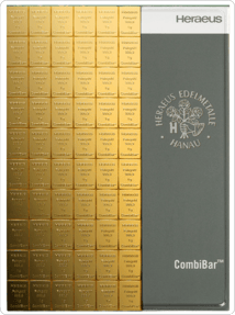 100 x 1g Gold Tafelbarren (Combibar)