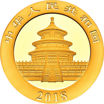 1g Gold China Panda 2018