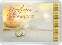 5 x 1g Goldbarren "Glückwunsch zur Hochzeit"