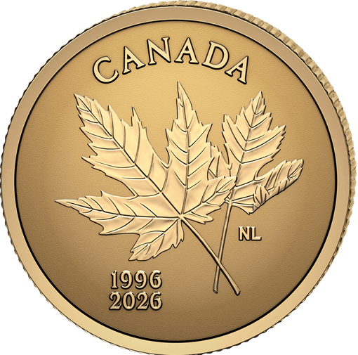 0,5g Gold Reverse Proof Maple Leaf 2026 (Auflage: 20.000 | Kanada 30. Jubiläum)