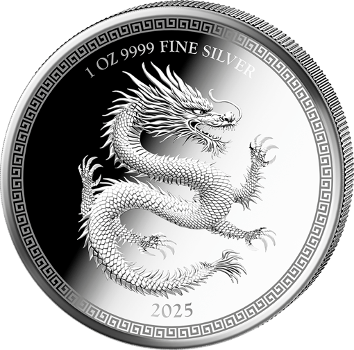1 Unze Silber Chinesischer Drache 2025 (Auflage: 1.000 | Polierte Platte)