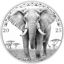 1 Unze Silber African Animals Elefant 2025 (Auflage: 1.000 | Polierte Platte)