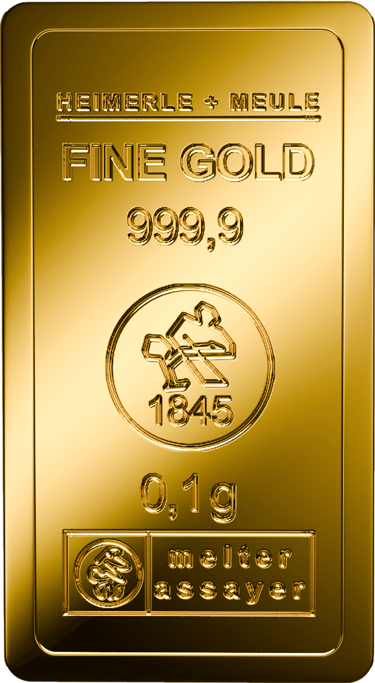 0,1g Goldbarren Heimerle und Meule (Kettner Edelmetalle)