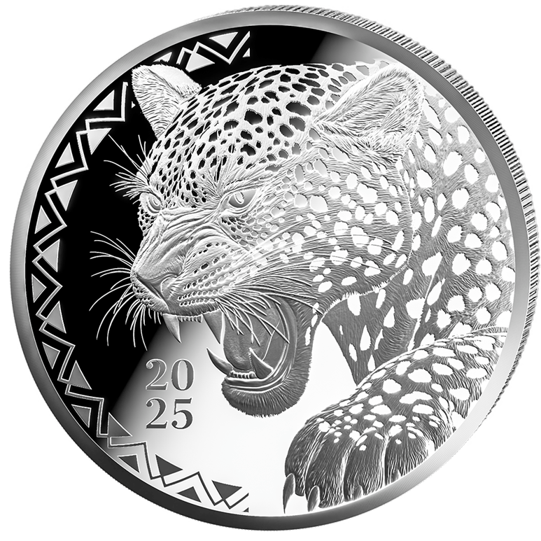 1 Unze Silber African Animals Leopard 2025 (Auflage: 1.000 | Polierte Platte)