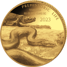 0,5g Gold Prehistoric Life Titanoboa 2023 PP (Auflage: 2.000 | Polierte Platte)