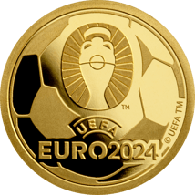 0,5g Gold UEFA Euro 2024 Emblem (Auflage: 9.999 | Polierte Platte)