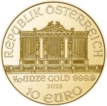 1/10 Unze Gold Wiener Philharmoniker 2025