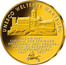 1/2 Unze Gold 100 Euro 2011 Unesco Wartburg