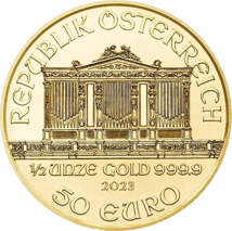 1/2 Unze Gold Wiener Philharmoniker 2023