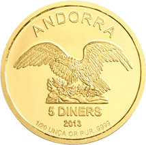 1/20 Unze Gold Andorra Eagle 2013