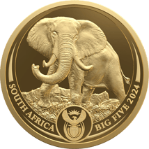 1/4 Unze Gold Big Five III Elefant 2024 PP (Auflage: 2.000 | Polierte Platte)