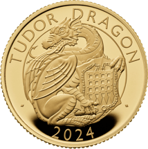 1/4 Unze Goldmünze Tudor Beasts Drache 2024 (Auflage: 650 | Polierte Platte)