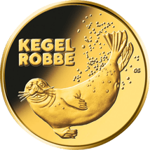 1/8 Unze Gold 20 Euro Kegelrobbe 2022 (Rückkehr der Wildtiere | Buchstabe: F)