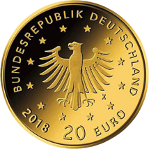 1/8 Unze Gold 20 Euro Uhu 2018 (Buchstabe: D | Heimische Vögel)