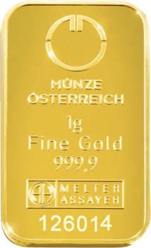 1g Münze Österreich Kinebar Goldbarren