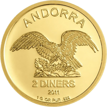 1g Gold Andorra Eagle 2011