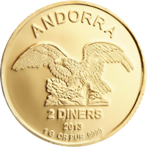 1g Gold Andorra Eagle 2013