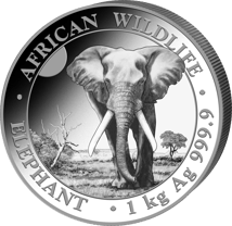 1 kg Silber Somalia Elefant 2025