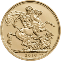 1 Pfund Full Sovereign Goldmünze 2016 (Elizabeth II.)