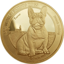 1 Unze Gold World Famous Dogs Bulldogge 2022 (Auflage: 1.000 Stück)