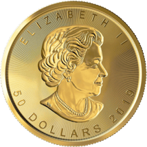 1 Unze Gold Maple Leaf Double Incuse 2019 (Auflage: 10.000 | doppelt vertiefte Prägung)