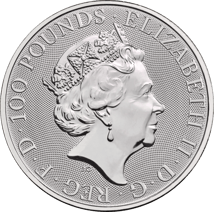 1 Unze Platinmünze The Queen's Beasts The White Lion of Mortimer 2021 (8.Motiv)