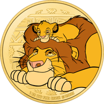 1 Unze Silber König der Löwen Mufasa und Simba 2024 (Auflage: 1.994  | Polierte Platte)