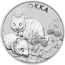 1 Unze Silber Australian Quokka 2022 (Auflage: 30.000)