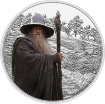 1 Unze Silber Herr der Ringe Gandalf 2021 (Auflage: 3.000 | Polierte Platte | Niue)