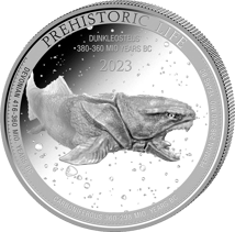 1 Unze Silber Prehistoric Life Dunkleosteus 2023 (Auflage: 10.000)