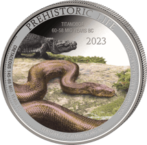 1 Unze Silber Prehistoric Life Titanoboa 2023 (Auflage: 2.000 | coloriert)