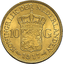 10 Gulden Gold Wilhelmina