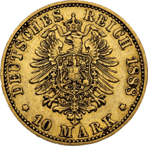 10 Mark Preußen Friedrich III Goldmünze