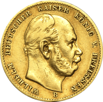 10 Mark Preußen Wilhelm I Goldmünze