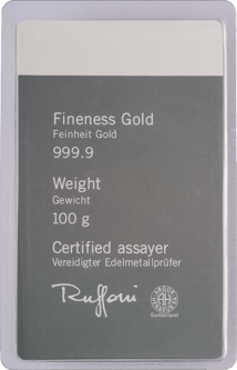 100g Goldbarren Heraeus (gegossen)