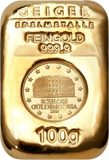 100g Goldbarren Schloss Güldengossa