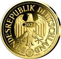 1 Unze Gold Deutsche Mark 2024 (Auflage: 199 | Neuprägung von 2001| 1 DM)