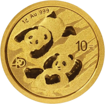 1g Gold China Panda 2022