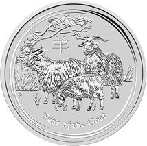 1kg Silber Lunar II Ziege 2015