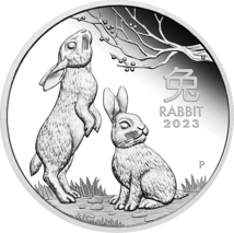 1kg Silber Lunar III Hase 2023