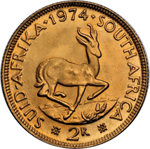 2 Rand Goldmünze (Südafrika)